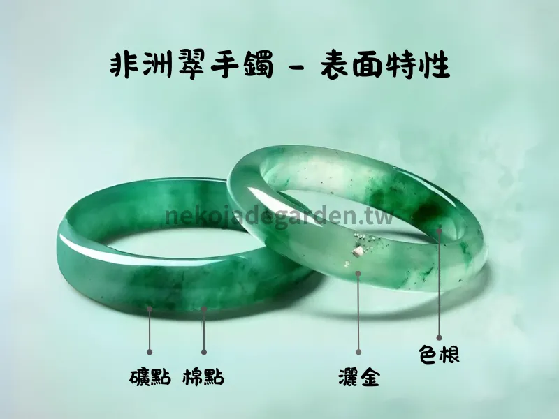非洲翠手鐲表面特徵