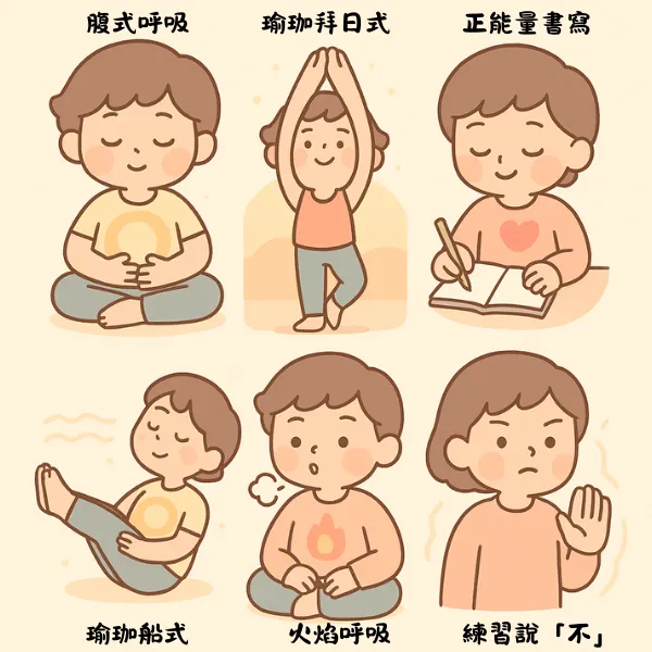 太陽輪六大練習方法:腹式呼吸、瑜伽體式、書寫練習等全面平衡法