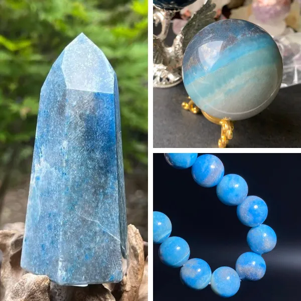 羥磷鋁石藍色水晶能量療癒屬性