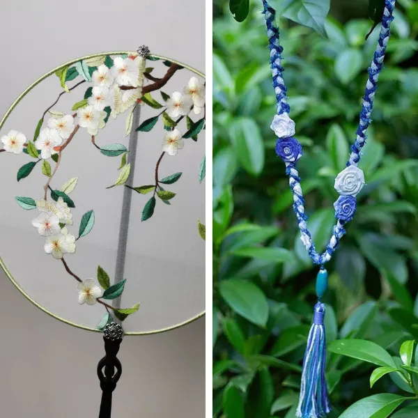 蘇繡扇與草木染項鍊靈感