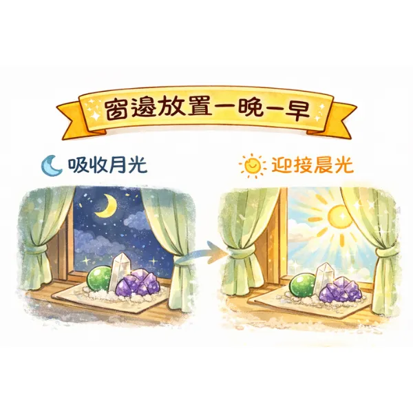 窗邊放置水晶充能
